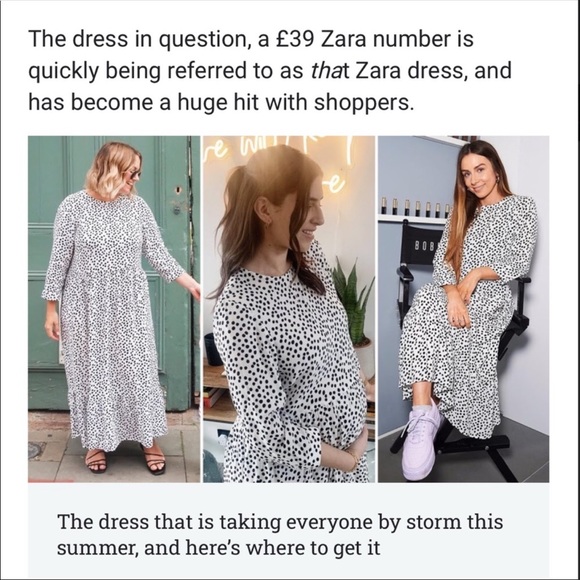 Zara NEW polka dot print dress - Picture 5 of 9